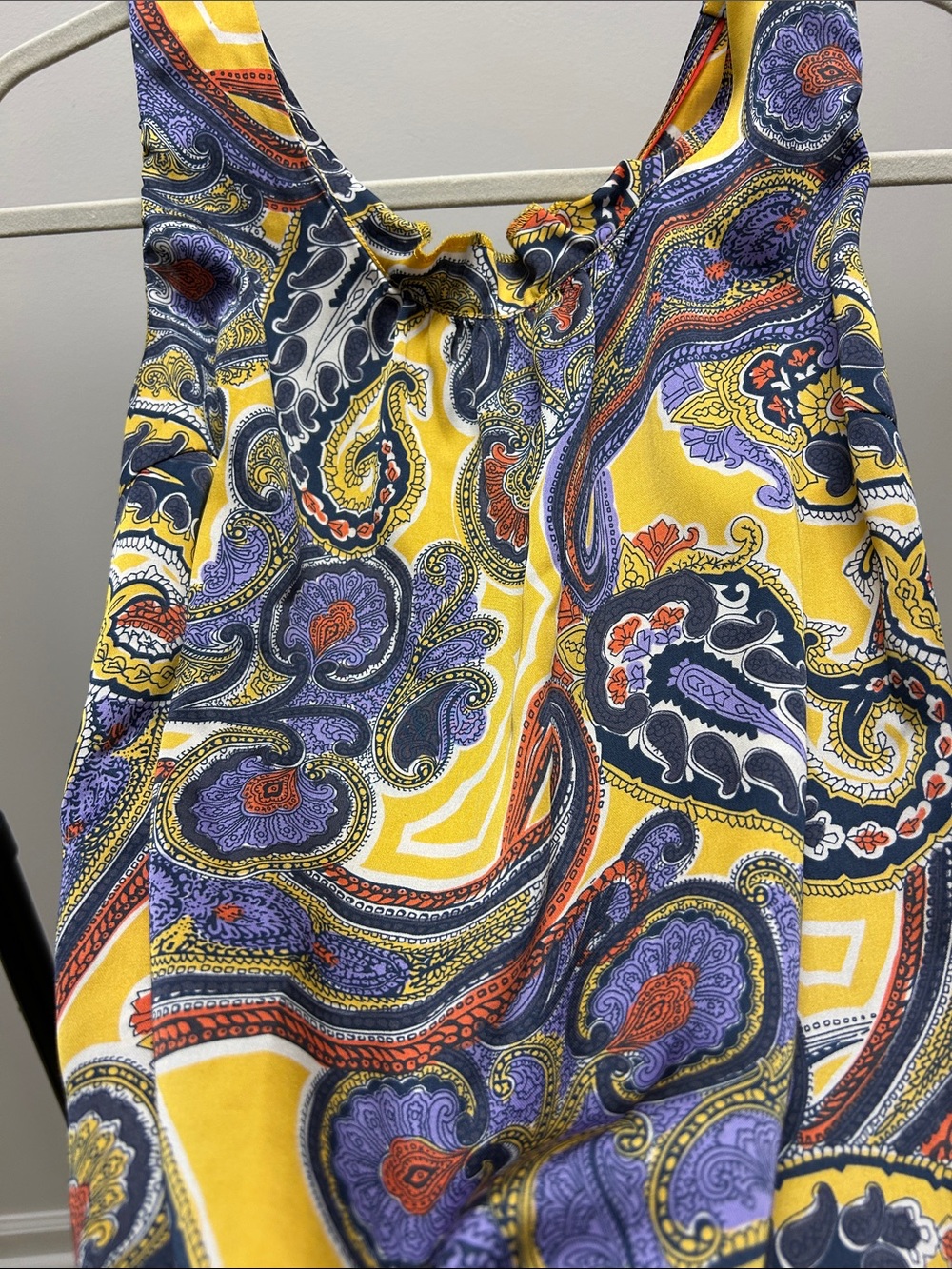 Tommy Hilfiger Yellow Paisley V-Neck Tank Top image 2